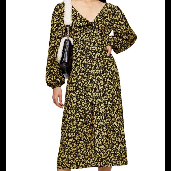 Topshop Dresses & Skirts - NWT Topshop Floral Godet Midi Dress